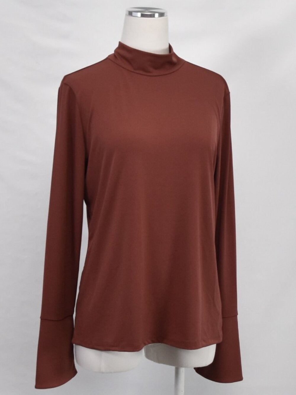 Worthington Rust Mock Neck L Top